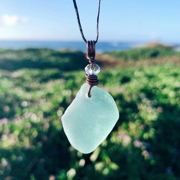 Jewelry - Rare Hawaiian Seafoam Seaglass Necklace
